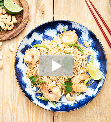 Pad Thai met scampi's