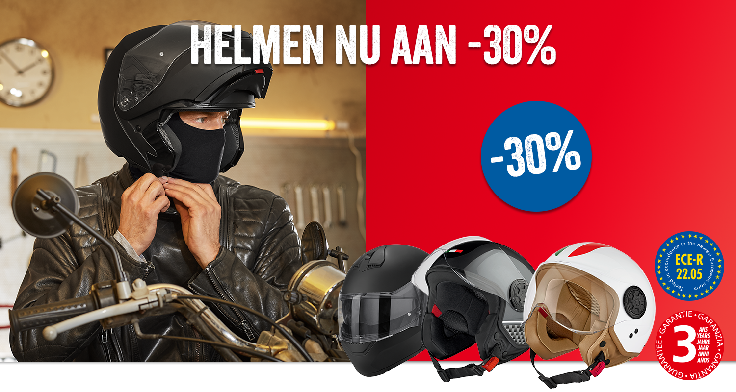 Helmen aan -30%