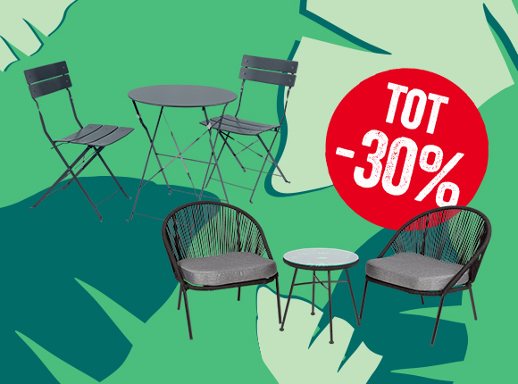 Tot 30% korting op balkonsets 