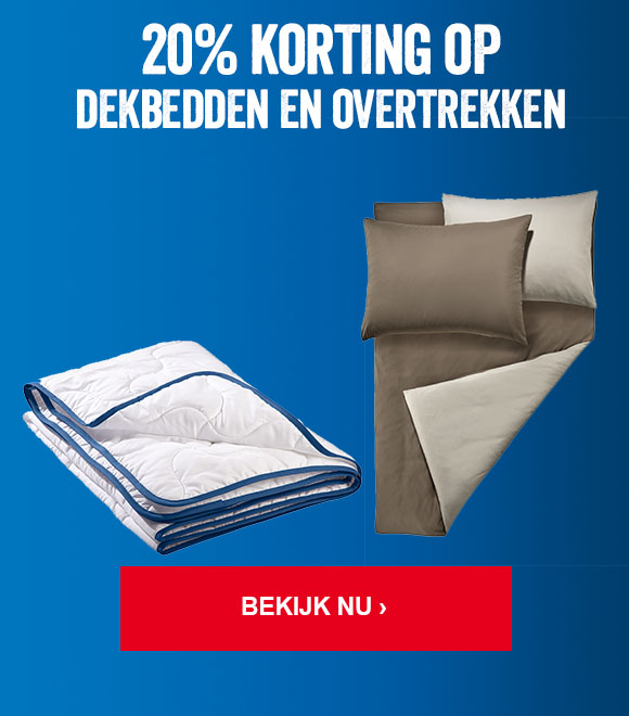 -20% op dekbedden en overtrekken