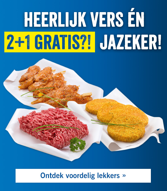 Heerlijk vers én 2+1 gratis?! Jazeker!