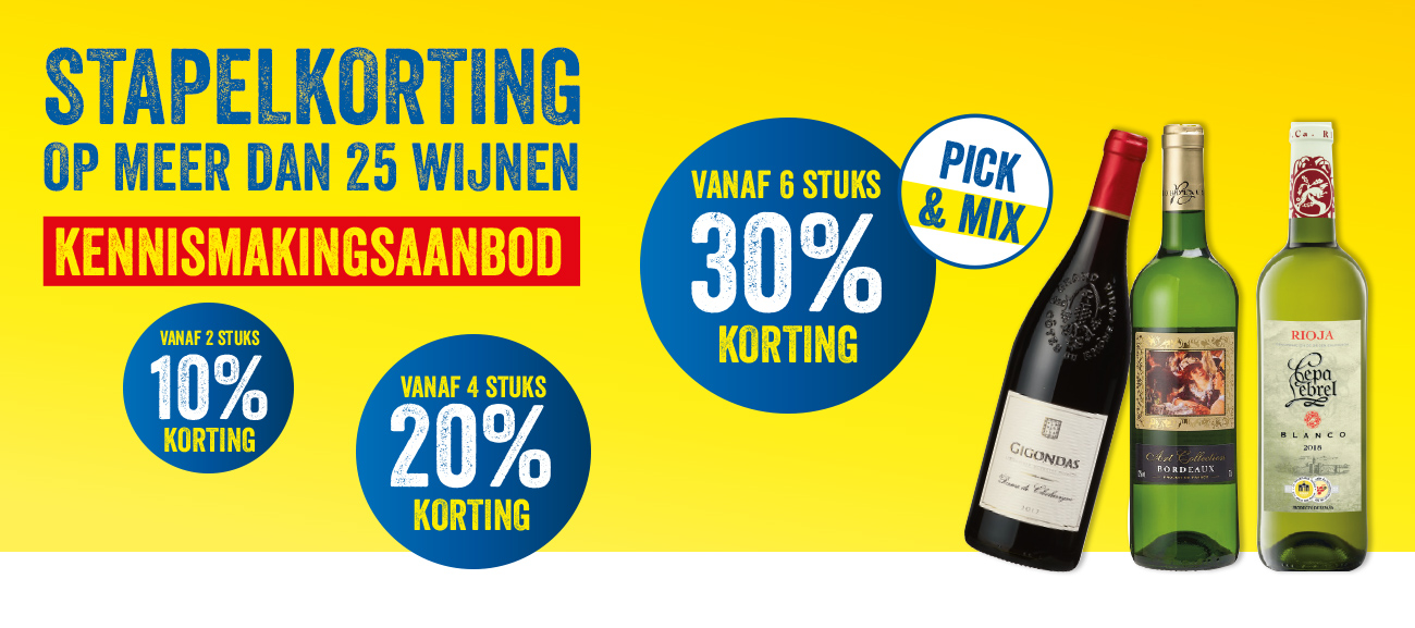 Stapelkortingen wijn