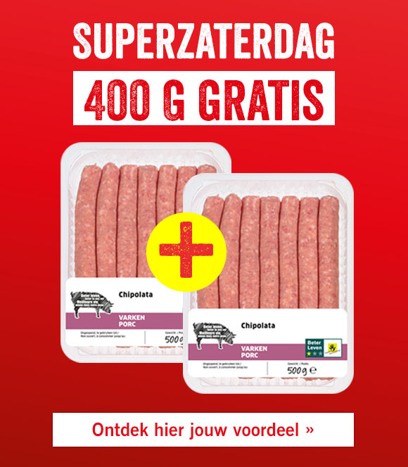 Superzaterdag 400g GRATIS