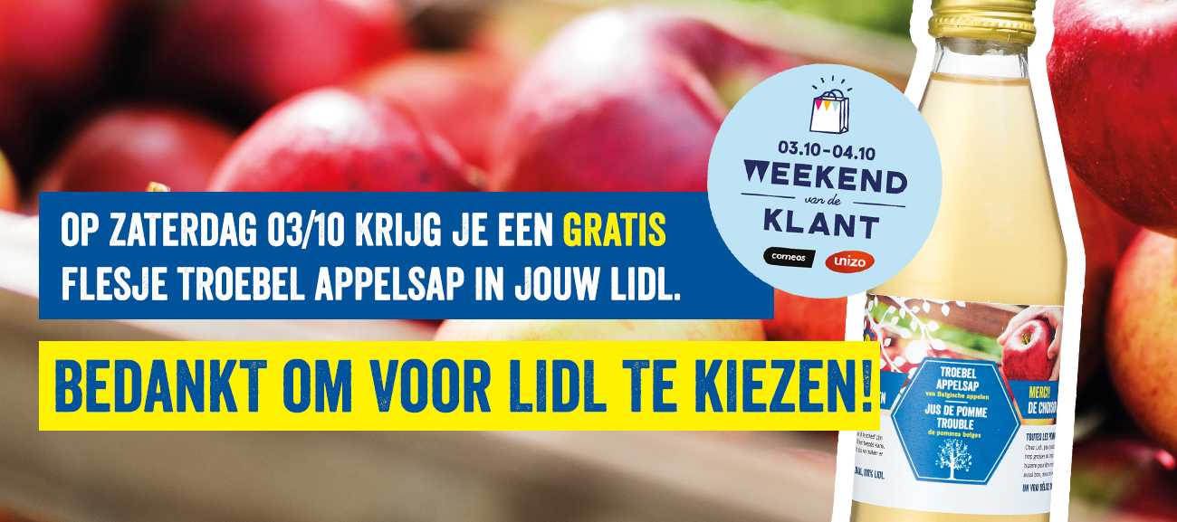 Weekend van de klant: gratis appelsap 