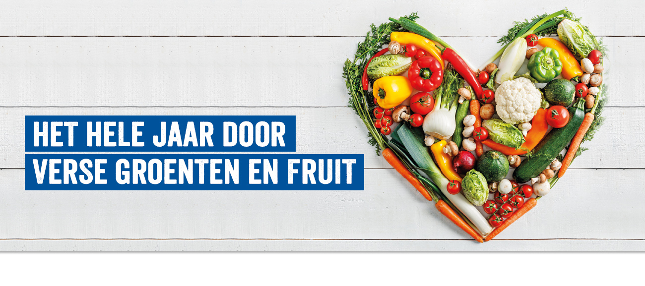 Het hele jaar door verse groenten en fruit 