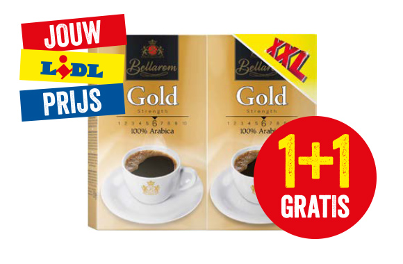 Gemalen koffie gold