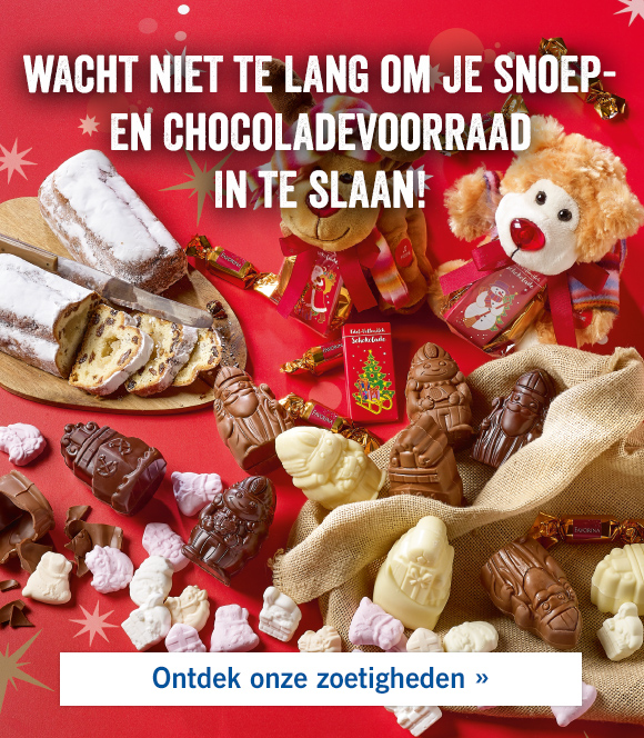 Wacht niet te lang om je snoep- en chocoladevoorraad in te slaan! 