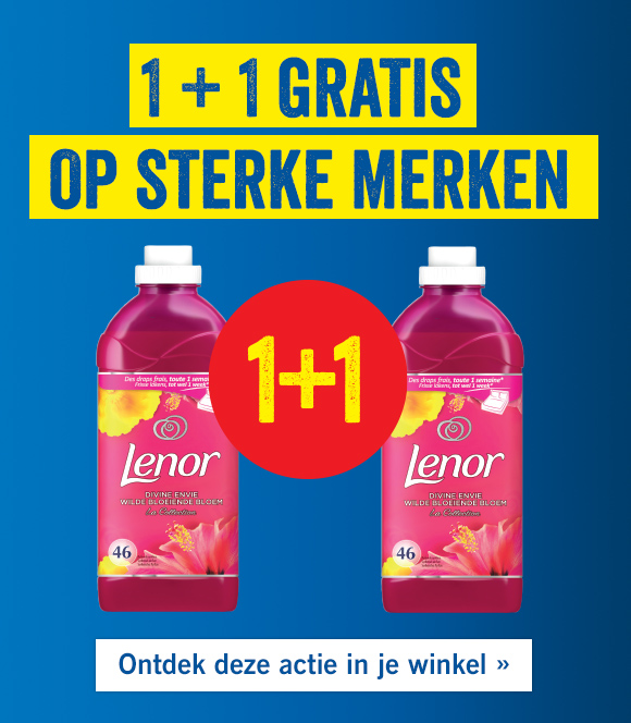 1 + 1 gratis op enkele sterke merken 