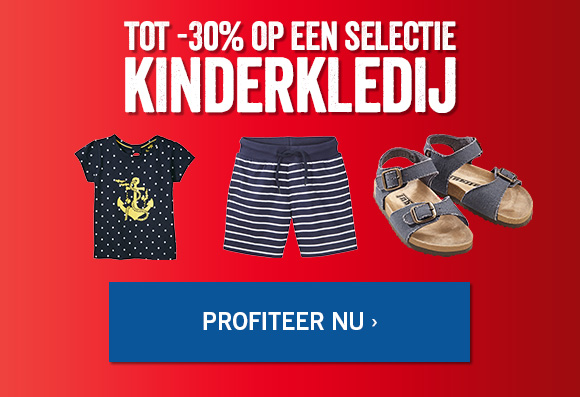 Tot -30% op een ruime selectie kinderkleding