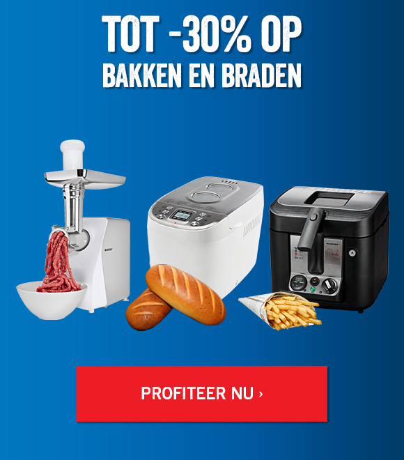 Tot -30% op bakken en braden