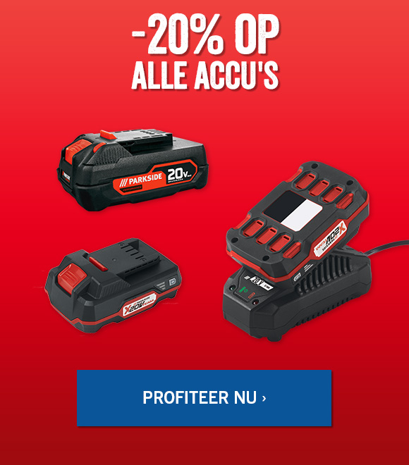 -20% op alle accu's