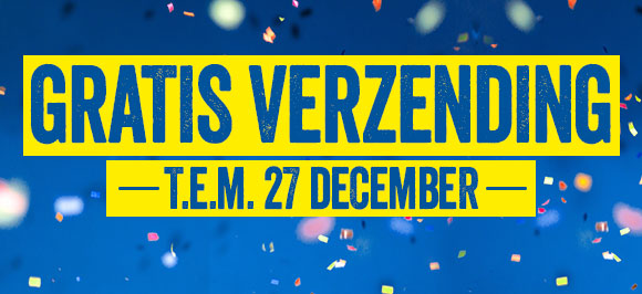 Gratis verzending tot en met 27 december