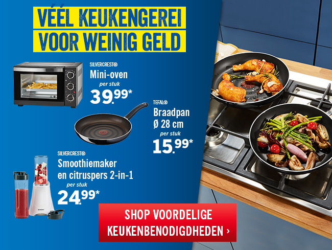 Keukentoestellen, -accessoires en -meubelen 