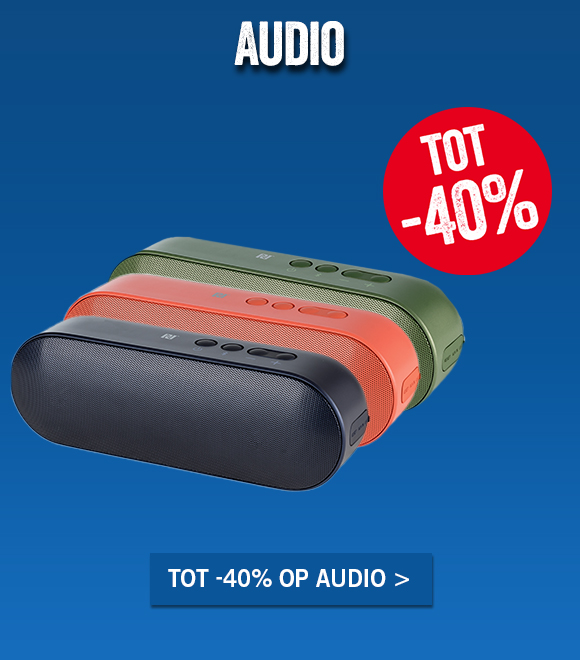 Tot -40% op audio