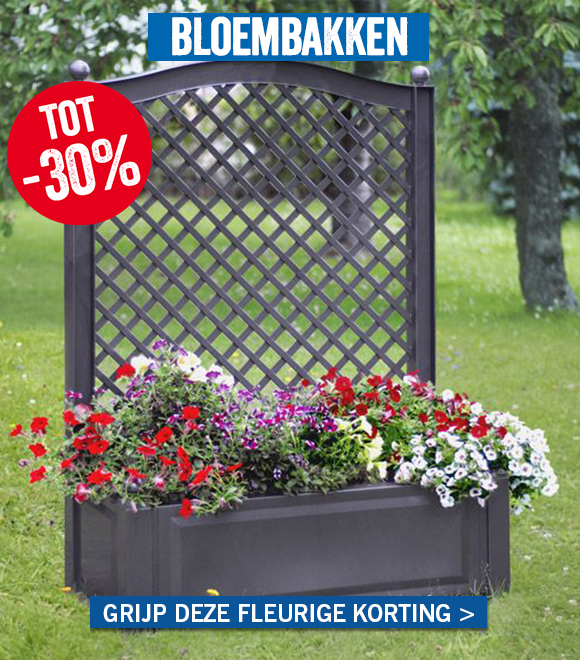 Tot 30% korting op bloembakken