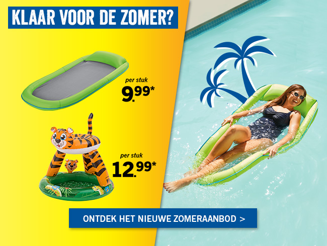 Zwembaden, zwemkledij, waterspeelgoed en inlineskates