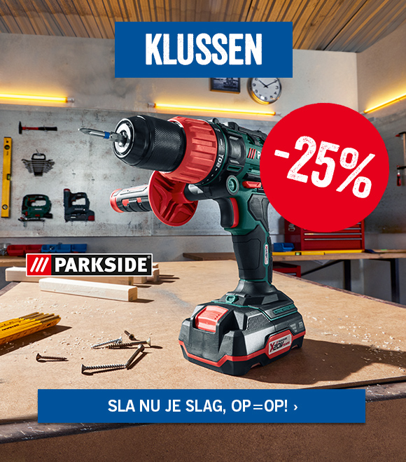 25% korting op Parkside 20 V-gereedschap