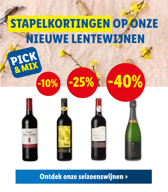 Stapelkortingen op lentewijnen 
