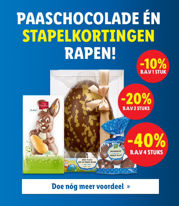 Stapelkortingen paaschocolade 