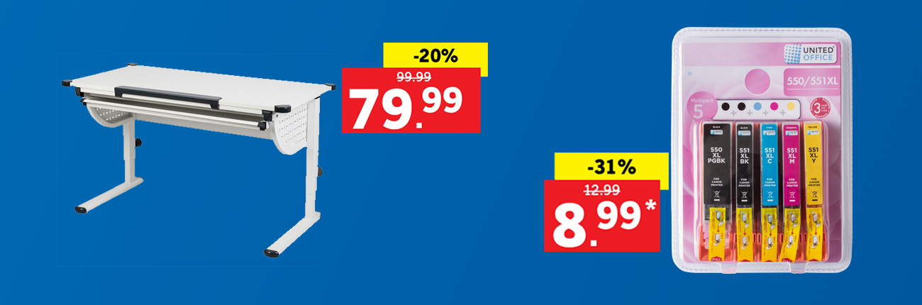 Tot -31% op bureaumateriaal