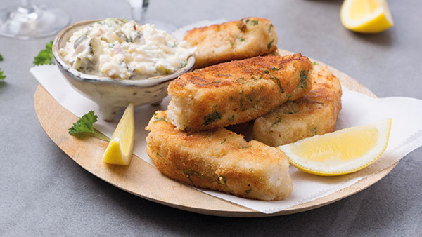 Homemade fishsticks met tartaarsaus