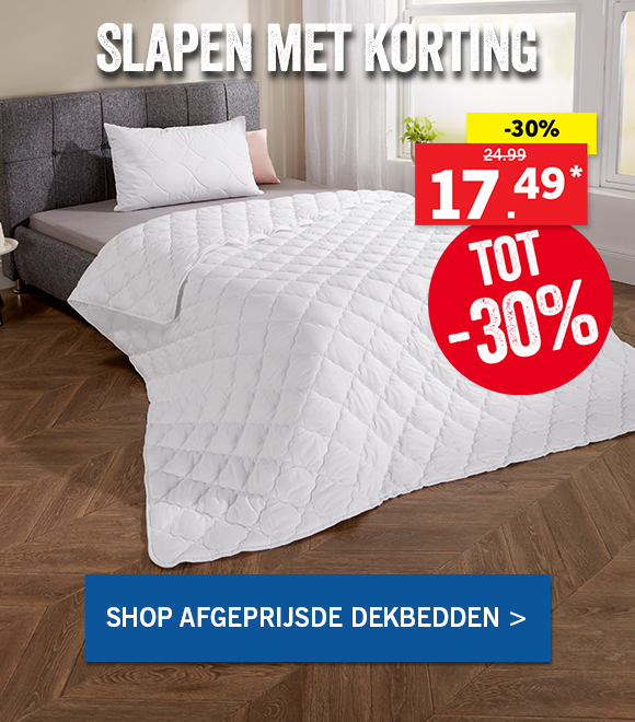 Tot -30% op dekbedden