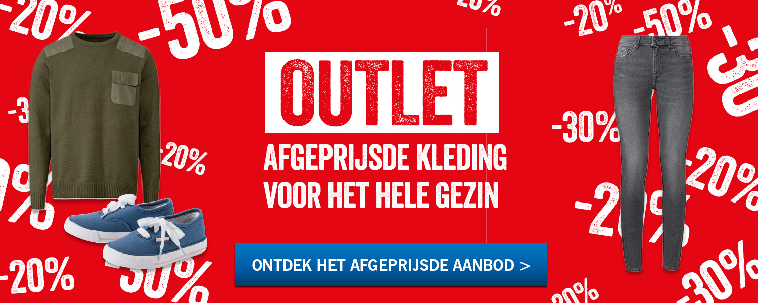 OUTLET Afgeprijsde kleding voor het hele gezin